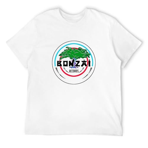 PAXINROU Bonzai Records Techno Trance Hardcore T-Shirt White L