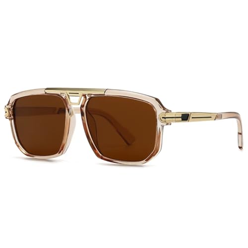 Lunettes de soleil hommes monture large vintage accessoire mode urbaine rétro moderne