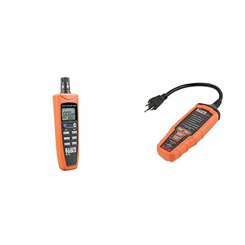 Klein Tools ET110 CO Meter, Carbon Monoxide Tester and Detector & RT310 Receptacle Tester, AFCI and GFCI Outlet and Device Tester for North American AC Electrical Outlet Receptacles