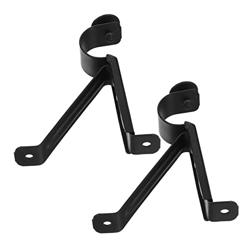 Alipis 2Pcs Heavy Duty Curtain Rod Brackets for Wall Mounting Support Holders for Home Office Living Room and Bedroom Curtain Pole Accessories
