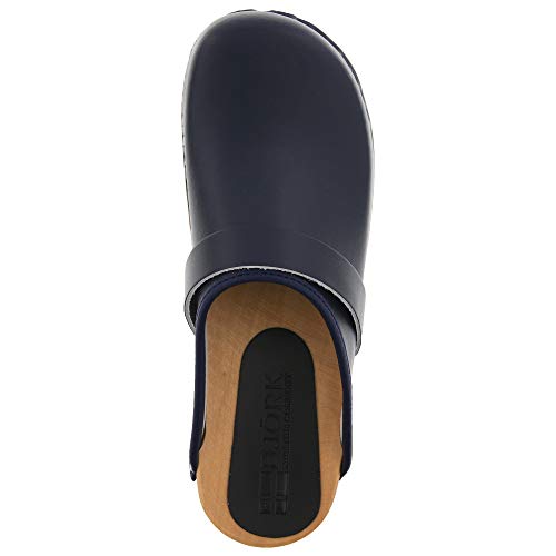 Image of Bjork Maja Wood Open Back Leather Clogs