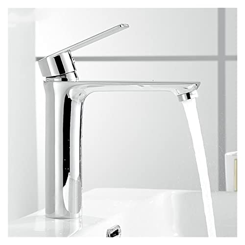 Mitigeur de lavabo à bec long chrome pour stopper les éclaboussures d'évier - 6