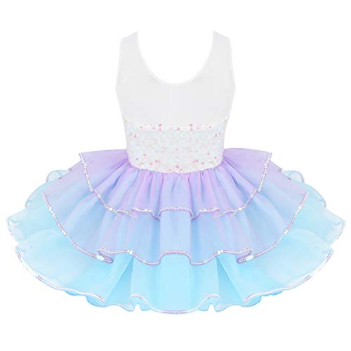 FEESHOW 子供 バレエレオタード チュチュスカート 可愛い リ