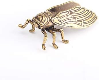 Liangliang988 Copper Cicada brass Cicada Copper Pendant hand handle Copper insect Miniature Sculpture Antique Copper art Gift
