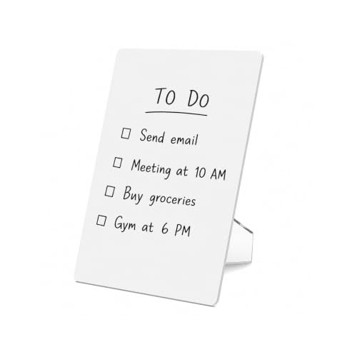 Acrylic Desktop Dry Erase Board with Stand