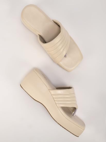 Image of TRYME Platform Heels Sandals Light Weight Comfortable & Trendy Wedges Heels for Girls & Women