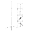 UAYESOK Dual Band VHF UHF 137-174/400-470MHz Fiberglass Mobile Radio Aerial - GSMR SO239（UHF female）2.2m(6.6ft) High Gain Outdoor 5.5/8.5DBi Base Station antenna for Amateur Ham Radio Transceiver #2