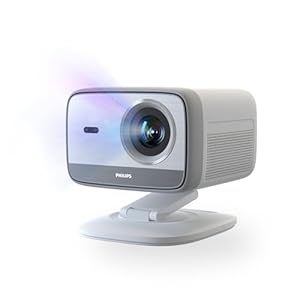 Philips Neopix 444, Beamer, 4K, Native Auflösung 1080p, 500 Lumen ANSI, Stereo Sound 10 W, Autofokus, Autokeystone, HDMI-Kabel auf USB-C im Lieferumfang enthalten, Weiß.