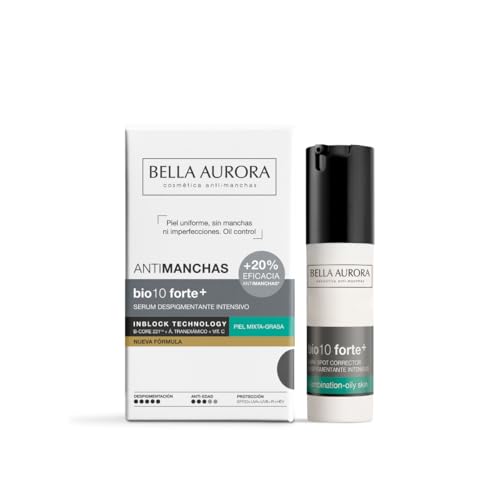 Bella Aurora BIO10 FORTE+ Serum Despigmentante Piel Mixta-Grasa | Reduce manchas, poros y brillos |...
