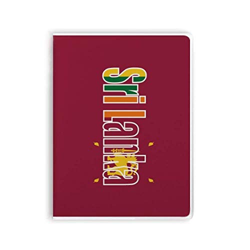 Carnet de notes Sri Lanka avec couverture souple illustrée drapeau