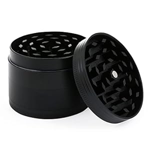 Bäcker & Lecker Pollen Grinder Crusher Kräutermühle für getrocknete Kräuter Spice Gewürze Herb aus Zinklegierung 4…