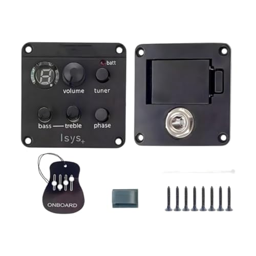 Deevoka Guitar Pickup Onboard Preamp Amplifier Tuner Instrument Accessories EQ Equalizer Equalizer Tuner Pickup for Folk Guitar