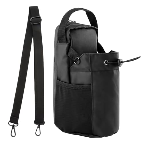 Magnetic Gym Bag Water Bottle Carrier Holder with Phone Pockets & Shoulder Strap,Magnets Gym Bottles Pouch Sleeve,for 40 oz-Bottle,for Fitness,Travel,Sports