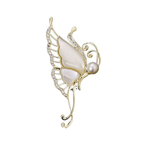 Broche papillon en nacre et perle pour femme : l'élégance intemporelle d'un bijou raffiné
