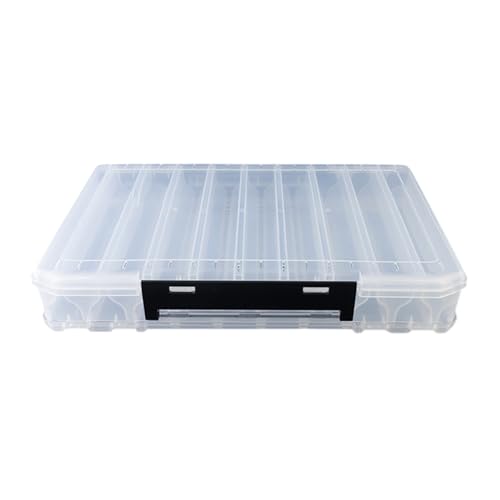 QIEIEI Waterproof Double Side Fishing Tackle Tool Case Fishing Hook Storage Trags Organizers Box Clear Terminals Tackle Case