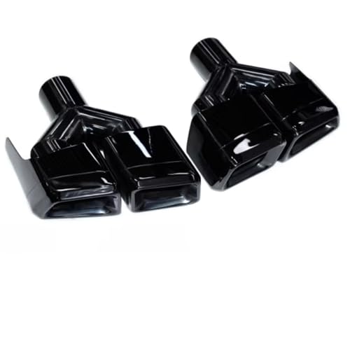 Embout d'échappement en acier inoxydable noir en Y style sport pour W212 E63 W204