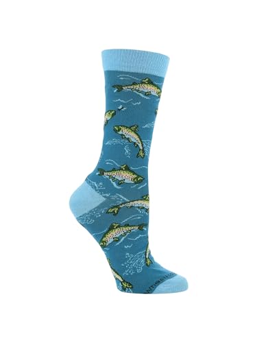Image of WHD Trout Crew Socks for Women & Men | Fishing Gift, Outdoor Adventure Socks