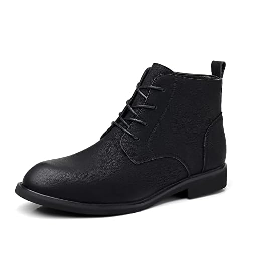 PPXID Homme Bottines Classiques Chukka Boots/Botte Tendance à Lacets -Noir 44