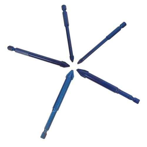 LALAFINA 5pcs Masonry Drill Bits for Concrete Eccentric Drill Bit Set Straight Handle Wear-Resistant Alloy for DIY Professionals