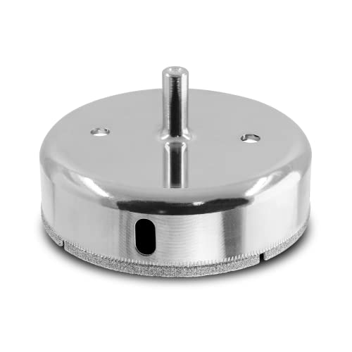 Image of Luomorgo 100mm /4 inch Diamond Hole Saw | 1.1 inch Cutting Depth, Diamond Drill Bits, For Glass Ceramic Marble Porcelain Tile, Granite Quartz Gemstone