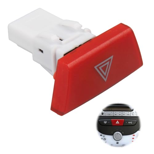 Unité de contrôle de l'interrupteur des feux de détresse 6490NG, Bouton warning, Compatible avec C1 107 Aygo 6490.NG