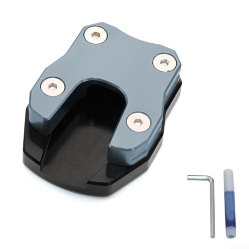 Honseadek Almohadilla de extensión de soporte lateral de aluminio CNC para Pcx 160 150 125 2010 a ahora ampliada base soporte inclinando motocicleta Kickstand Plate Pedal para cubierta ()