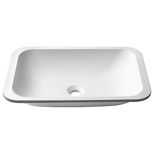 Get Popular Offer Kraus KSU-8MW Natura Bathroom Sink, Matte White
