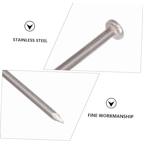 ULTECHNOVO 460pcs Clavos de acero inoxidable con cabeza plana para carpintería y trabajos en madera miniatura 7