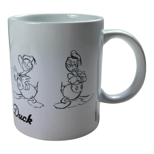 Donald Duck Walt Disney Kaffeebecher Sketch weiß, 1 Stück (1er Pack)