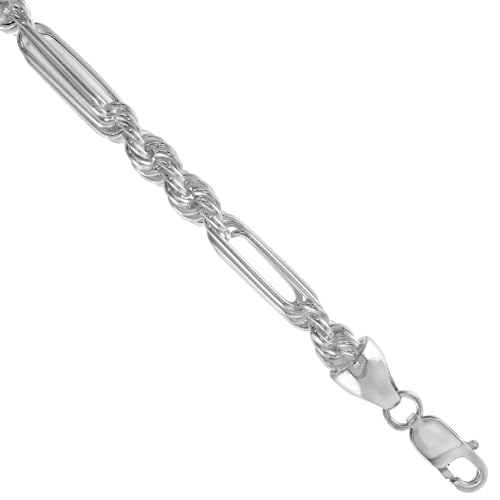 Sterling Silver Figarope 5.5mm Milano Rope Chain Necklaces and Bracelets For Men & Women Handmade Nickel Free 7-30 inch2