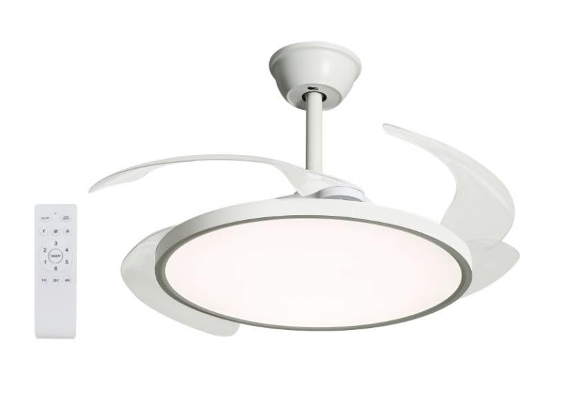 azorex Ventilador de Techo con Luz LED 40W 107cm Control Remoto, 6 Velocidades, Temporizador Iluminación Regulable (3000K-4200K-6500K) Función Reversible, Silencioso y Eficiente