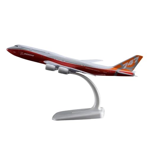 Modèle d'avion B747-8 miniature pour décoration de bureau et étagère de salon 20 cm