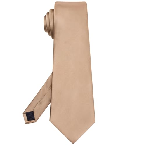 Image of Hi-Tie Men's Extra Long Solid Satin Tie Set 63 Inch /70 Inch Formal Necktie