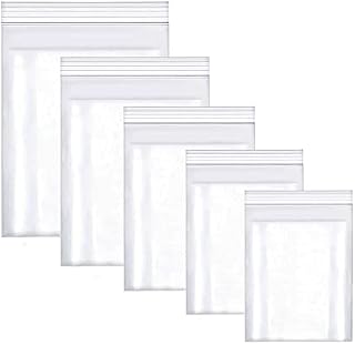 huruirui 900pcs Small Ziplock Bags Resealable Clear Plastic Bags Sealed Storage Pouches Multiple Size Suitable for Kitchen Assortment Biscuits Nuts Jewelry Packaging Sealable Little Bags