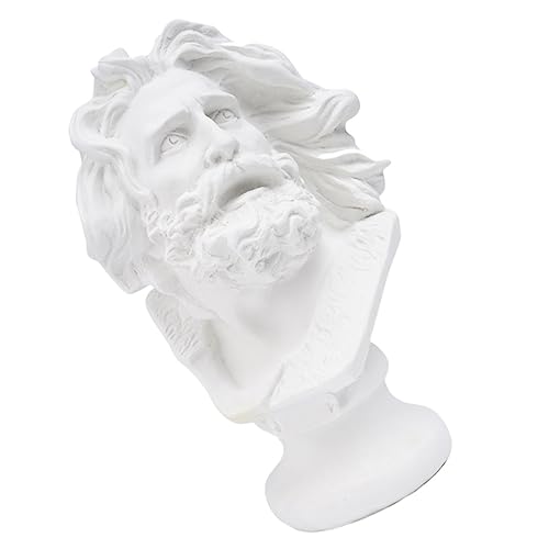 PRETYZOOM Medium Sculpture Decor Resin Portrait Sculpture for Home Office Gallery School