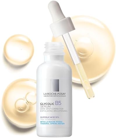 La Roche-Posay Glycolic Acid Serum with Kojic Acid and Vitamin B5, Reduces Dark Spots and Discoloration, Skin Tone Corrector to Brighten and Even Skin Tone
