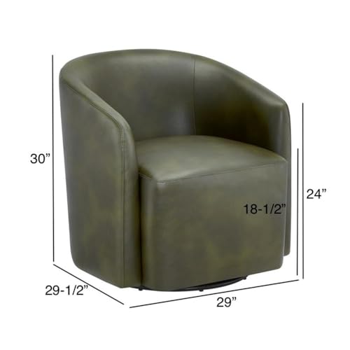 Sillón Giratorio Moderno Verde miniatura 3