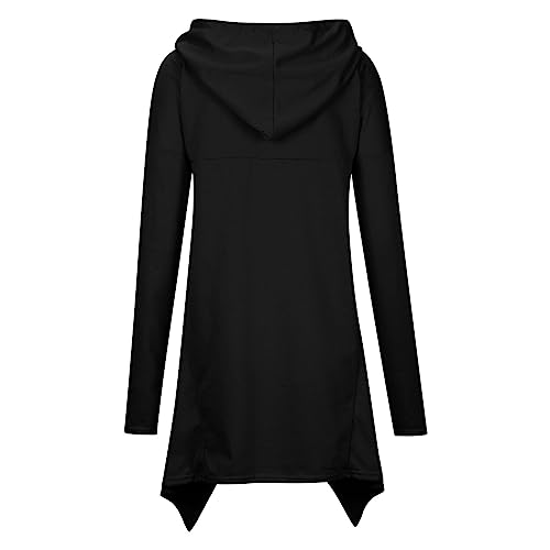 Kuluzego Womens Holiday Outfit Hoods Trench Outfits for Women Crew Neck Pleated Hooded Fall Winter Outfit 2025 T54