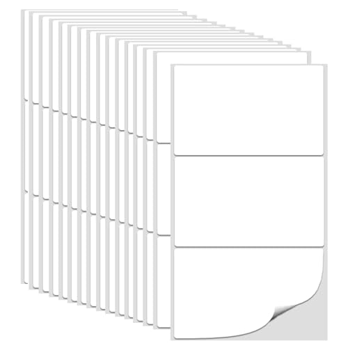 48Pcs Large Labels for Storage Boxes Large White Sticky Labels Stickers,White Sticky Labels Stickers Large Sticky Labels White Large Labels Stickers Size (102 x 62mm)