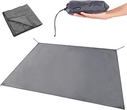REDCAMP 210x210cm Large Waterproof Ground Sheet, Universal Heavy Duty Underlay Under Tent Tarp, Breathable Lightweight Compact Tent Footprint for Camping Hiking Outdoor
