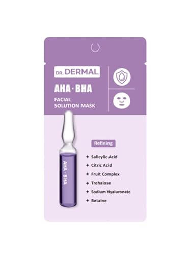 【Dr.DERMAL】AHA・BHA フェイシャルソリューションマスク【1枚】