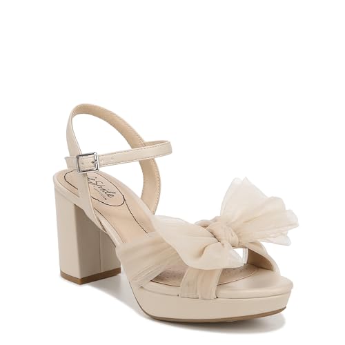 LifeStride Womens Last Dance Platform Dress Heeled Sandal, Beige, 8 US
