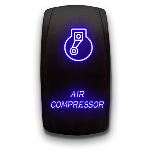 AIR Compressor -Laser Etched 5-Pin Double Pole Single Throw AIR Compressor Maintained ON-Off DPST Toggle Switch 20A 12V