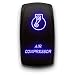 AIR COMPRESSOR - Blue - STARK 5-PIN Laser Etched LED Rocker Switch Dual Light - 20A 12V ON/OFF