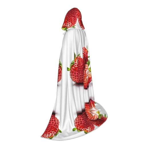Capa con capucha de fresas para adolescentes miniatura 2