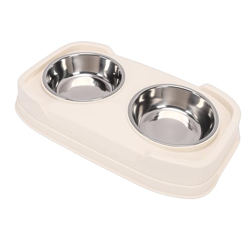Gamelles Surélevées pour Chat et Chien, Support Vintage Pliable avec 2 Bols Inox - 8