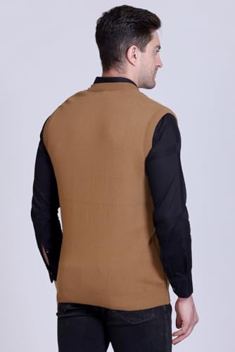 Image of URBANROCK Mens Woolen V-Neck Sleeveless Sweaters for Winter wear