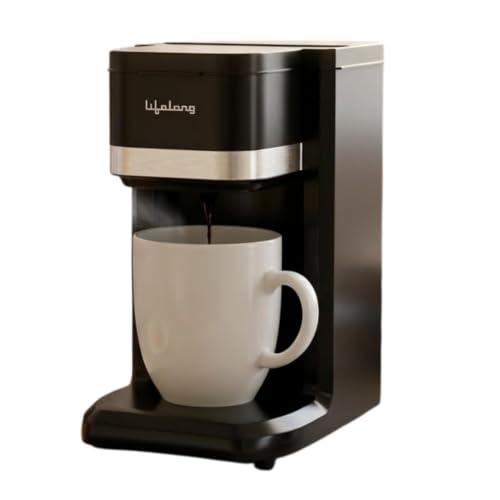 Image of Drumstone Single Cup Coffee Maker with Quick Brew Technology, Ceramic Mug Included, Reusable Filter, Compact Drip Coffee Machine for Home, Office, Hostel, Travel & Personal Use