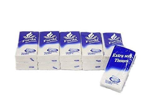 LISHONN Pocket Hanky Tissue Paper (White) Pack of 10