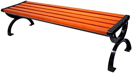 Weather-Resistant Metal Patio Bench - Sturdy Steel Frame & Anticorrosive Solid Wood, Supports 880 lbs, Perfect for Outdoor Gardens, Porches, and Patios